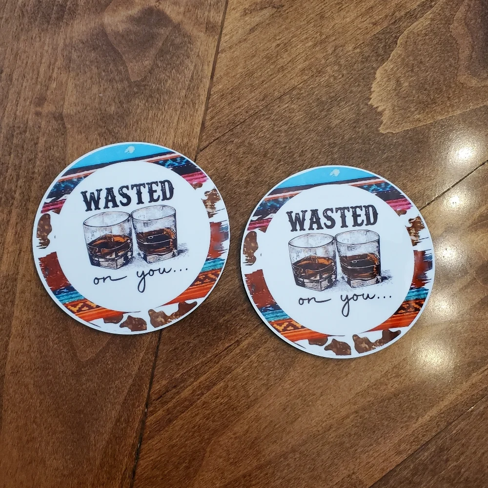 WASTED in you... 2 Pack Coasters